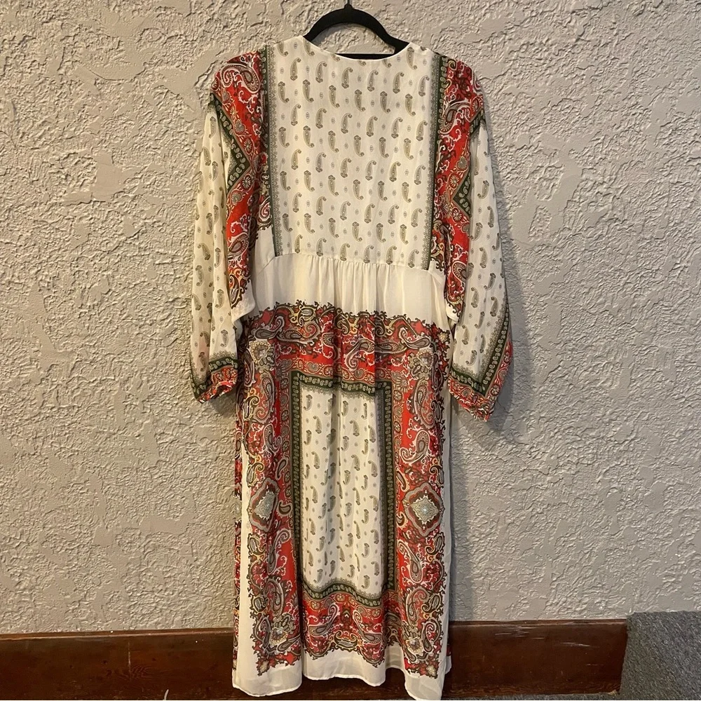 MANGO | chiffon midi flowy paisley dress - Picture 6 of 6